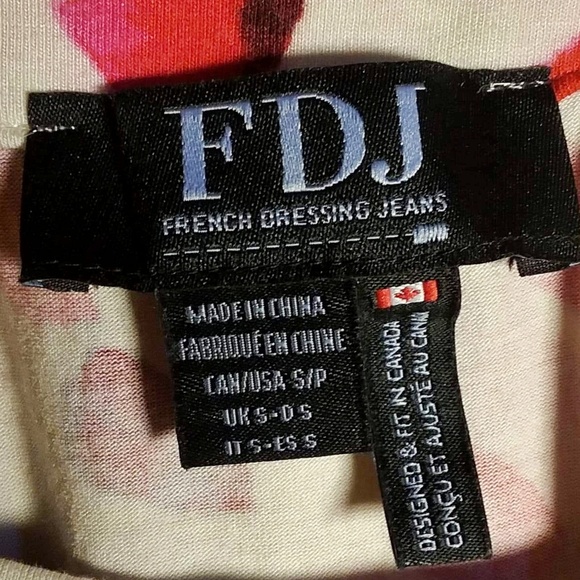 FDJ Paint Brush Print Ballet Neck Top - Picture 2 of 2